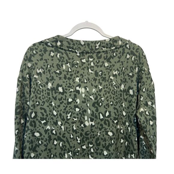 Jenni Womens Soft Knit Cozy V-Neck Sleepshirt Green Leopard Animal Print Small - Picture 6 of 10